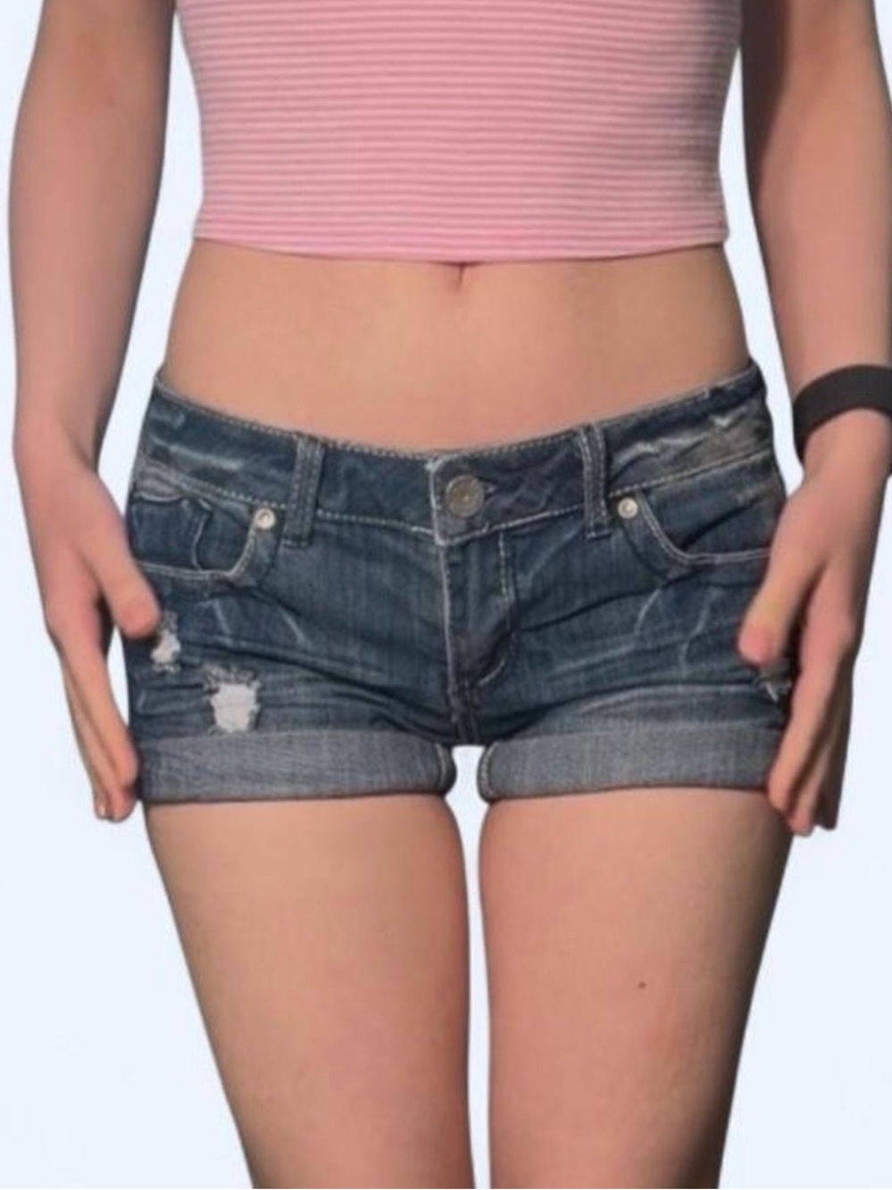 Y2K Almost Famous Low Rise Mini Shorts